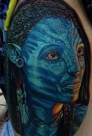 아름 다운 여성 아바타 초상화 화려한 문신 패턴