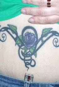 Ženské břicho barevné kmenové vzor tetování vzor