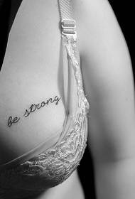 Una piccola tabella di tatuaggi inglese fresca con un po 'sexy
