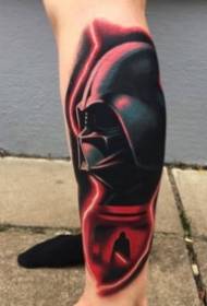Apprezzamentu d'un gruppu di ritratti di tatuaggi di guerrieru neru Jedi