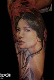 Geisha tattoo pattern