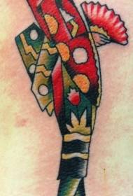 Modello di tatuaggio geisha sorridente carino divertente