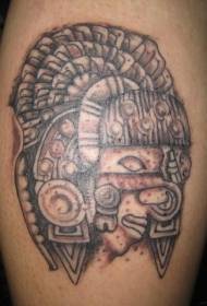 Pattern sa tattoo sa Aztec nga babaye nga manggugubat