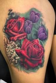 Flower tattoo, beautiful tattoo pictures of small flowers in various parts of girls