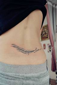 Wing tattoo foar aadlike en elegante famkes