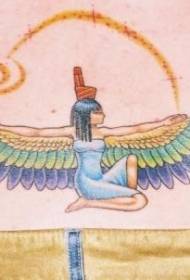 إلهة المصرية الوشم مع أجنحة
