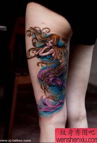 Classic cool awesome beauty legs mermaid tattoo pattern pictures