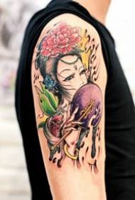 18 macem-macem gaya desain tato geisha