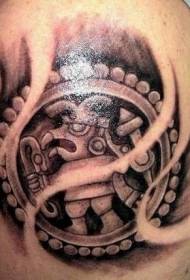 Rameno mexiko samuraj kameň tetovanie vzor