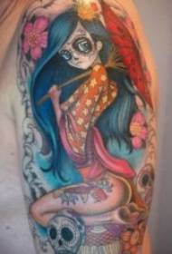 Modello di tatuaggio geisha giapponese 10 disegni di tatuaggi geisha giapponesi molto colorati
