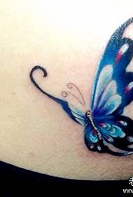 Color butterfly tattoo pattern that girls prefer
