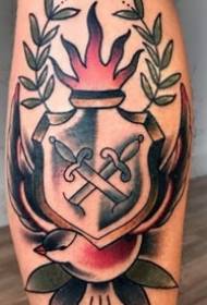 Esquema de tatuaje de escudo Patrón de tatuaje de escudo non blindado