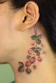 Malgranda freŝa floro-tatuaje por knabinoj