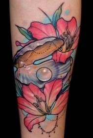Tatuaje de cuncha de fermoso novo patrón de tatuaxe de cuncha