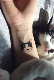 Super cute super love cat tattoo