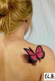 美麗的3d蝴蝶紋身