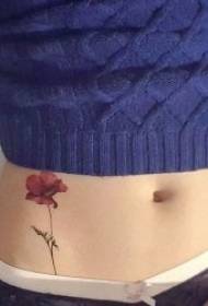 Tattoo թարմ փոքր նկար Թարմ և գեղեցիկ գույնի ծաղիկների դաջվածքների օրինակ