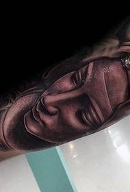 Padrão de tatuagem de estátua de braço 3D