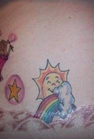 წელის ფერადი გოგონას ცისარტყელის პეპლის ტატულის ნიმუში