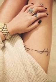 A set of simple, small, fresh English alphabet tattoo designs for girls