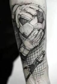 Football Tattoos - A variety of black tattoo pictures about football