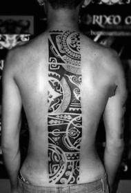 Boy's spine tattoo, a personality of the male spine tattoo