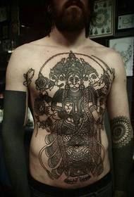 Motif de tatouage de fleurs occidentales