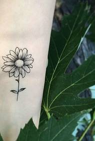 Yksinkertainen, pieni, raikas tatuointi tytöille