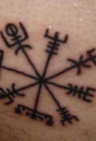 Śnieżynka tribal logo czarny wzór tatuażu