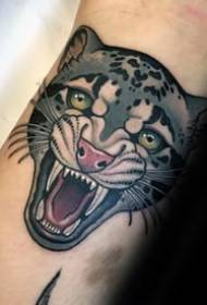 Snow Leopard Tattoo_9 Immagine animale del modello del tatuaggio del leopardo delle nevi