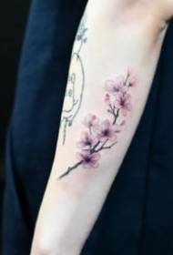 Male svježe cvjetne tetovaže Jednostavni set slika ženskih cvjetnih malih tetovaža
