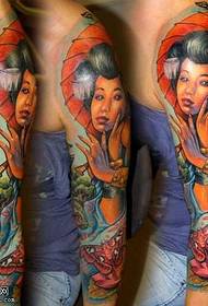 Aarm Geisha Tattoo Muster