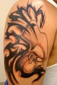 Braccio tribù messicana Aztec Samurai Tattoo Pattern