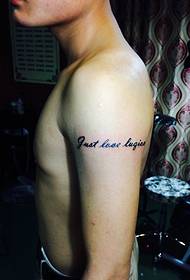 A set of personalized English tattoo pictures for boys