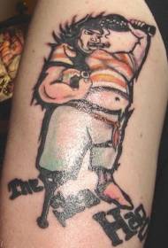Arm kleurde een been van zeeheks tattoo foto