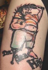Arm värillinen yhden jalan meri noita tatuointi kuvaa