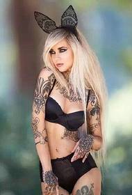 Modello di tatuaggio di bellezza sexy moda europea e americana