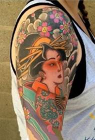 Beautiful group of geisha tattoo designs