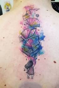 Akvarelės maža tatuiruotė: 18 mažų gėlo vandens spalvos tatuiruotės piešinių
