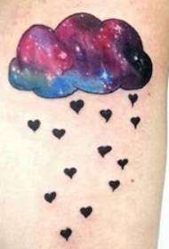 Modello tatuaggio serie cloud per ragazze