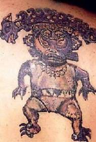 Neru è biancu tribale picculu arraggiatu mudellu di tatuare di guerri