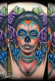 ແບບບ່າໄຫລ່ສີຂາວຂອງແມ່ຍິງ mexican ແບບດັ້ງເດີມ