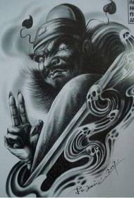 Immagine del manoscritto del modello del tatuaggio di Zhong Rong
