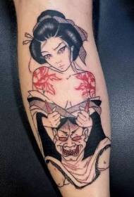 Geisha Tattoos - 'n Unieke reeks kreatiewe Japanese geisha-tatoo-ontwerpe