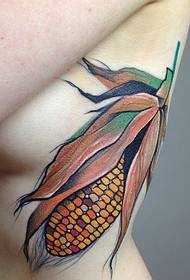 Много личен модел татуировка на ананас и царевица
