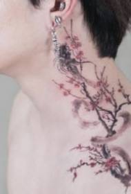Tattoo Plum Flower Illustration Eine Gruppe von traditionellen kleinen frischen Blumen Tattoo Bilder wie Rosen