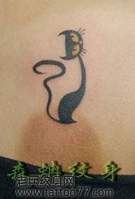 Aranyos totem macska tetoválás minta, hogy a lányok szeretik