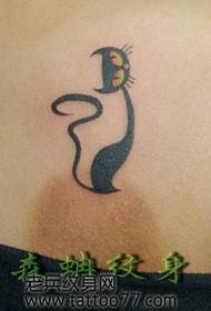 Cute totem pattern di tatuatu di u gattu chì i fimmini piacenu