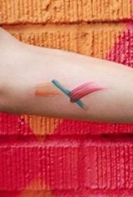 13 habilidades de pintura de arte linhas abstratas meninas pequeno padrão de tatuagem fresca