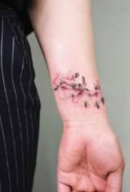 Peach Blossom Tattoo Small Fresh 9 Rose Photo Tatouage Pêche